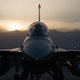 Illustration for article titled Intimidating head on view of an F-16